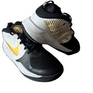 Nike Kids Black and Gold Sneakers